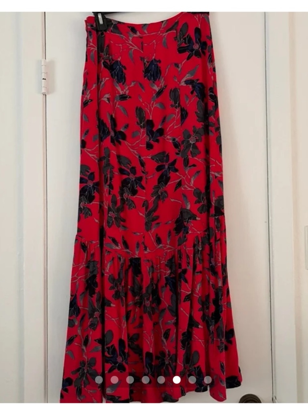 Free People Red Smooth Sailing Maxi Skirt with flaw - Picture 6 of 8